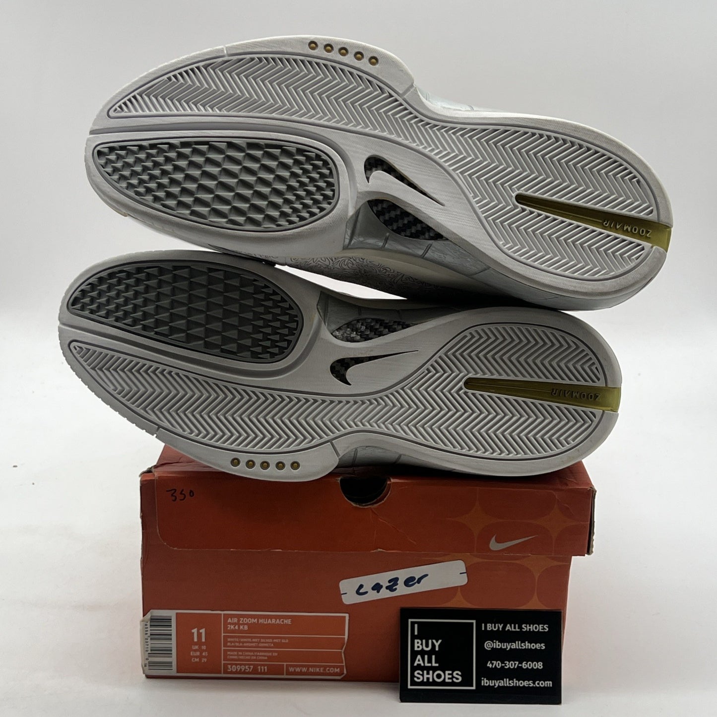 Size 11 - Nike Air Zoom Huarache 2K4 KB Kobe Laser (309957-111)