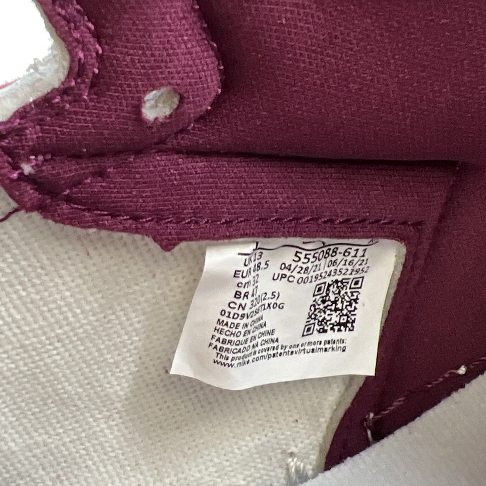 Size 14 - Air Jordan 1 Retro High OG Bordeaux (555088-611)