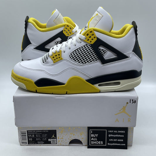 Size 11.5W - Air Jordan 4 Retro Vivid Sulfur (AQ9129-101h)