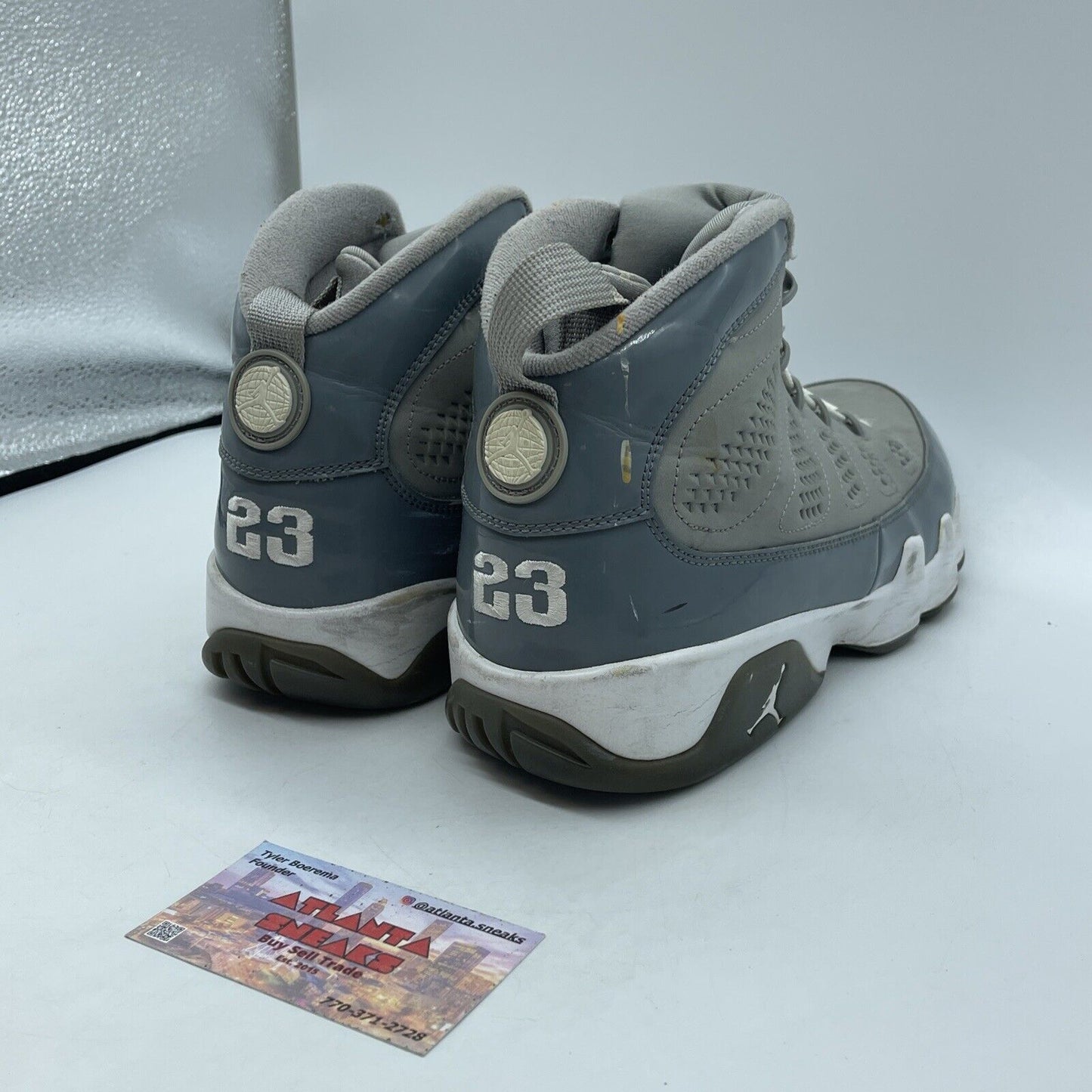 Size 10.5 - Air Jordan 9 Retro 2012 Cool Grey White Leather Suede (302370-015)