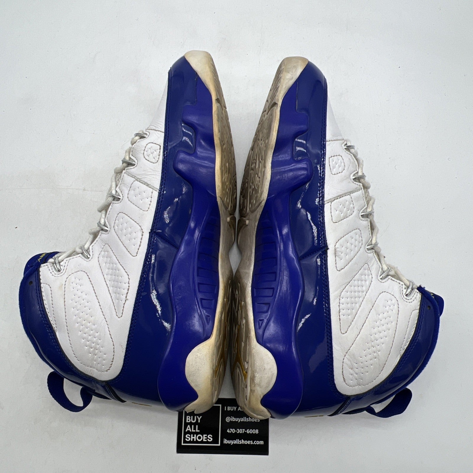 Size 12.5 - Air Jordan 9 Retro Kobe Blue White Yellow Leather (302370-121)
