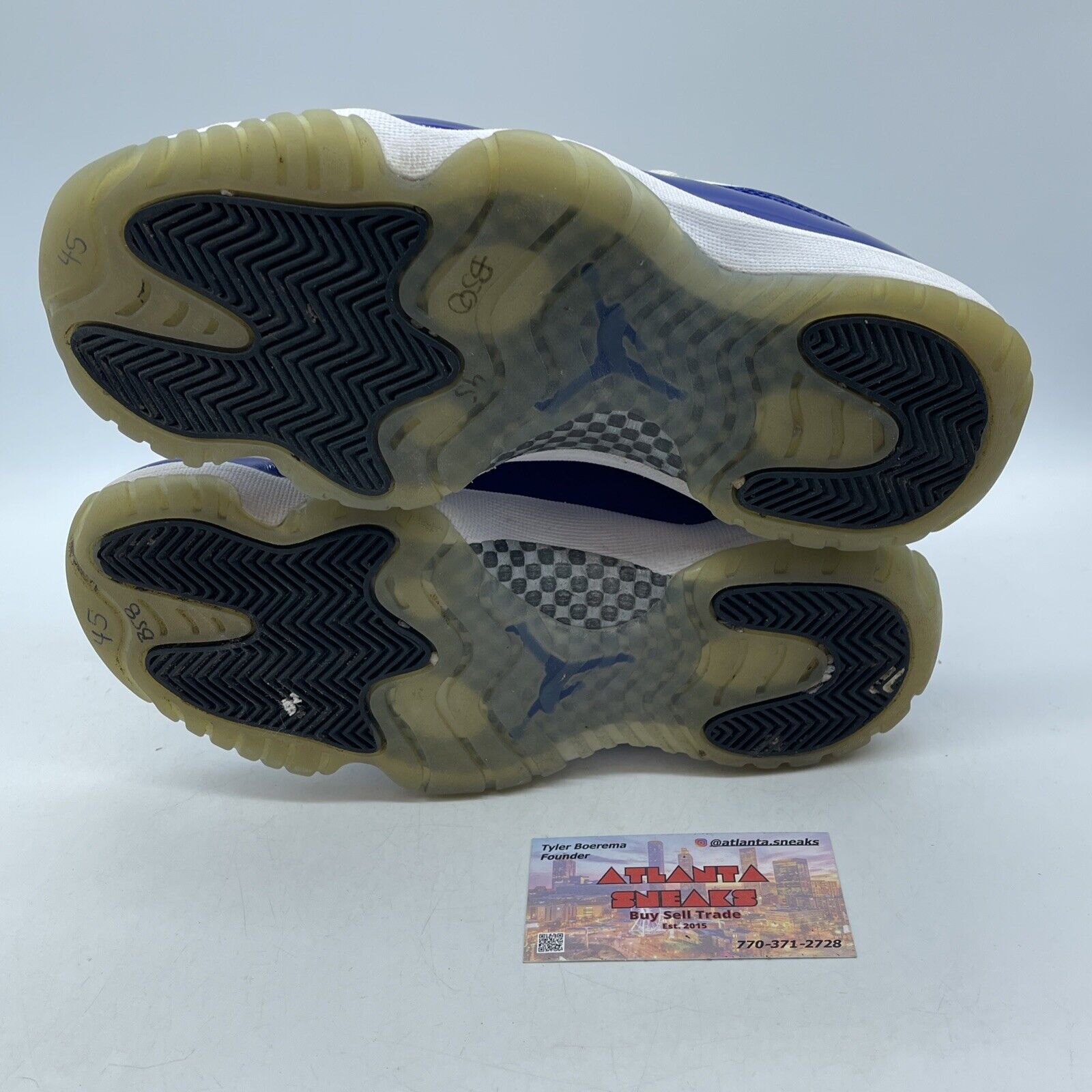 Size 8W - Air Jordan 11 Retro Low Concord Sketch Blue White Leather (AH7860-100)