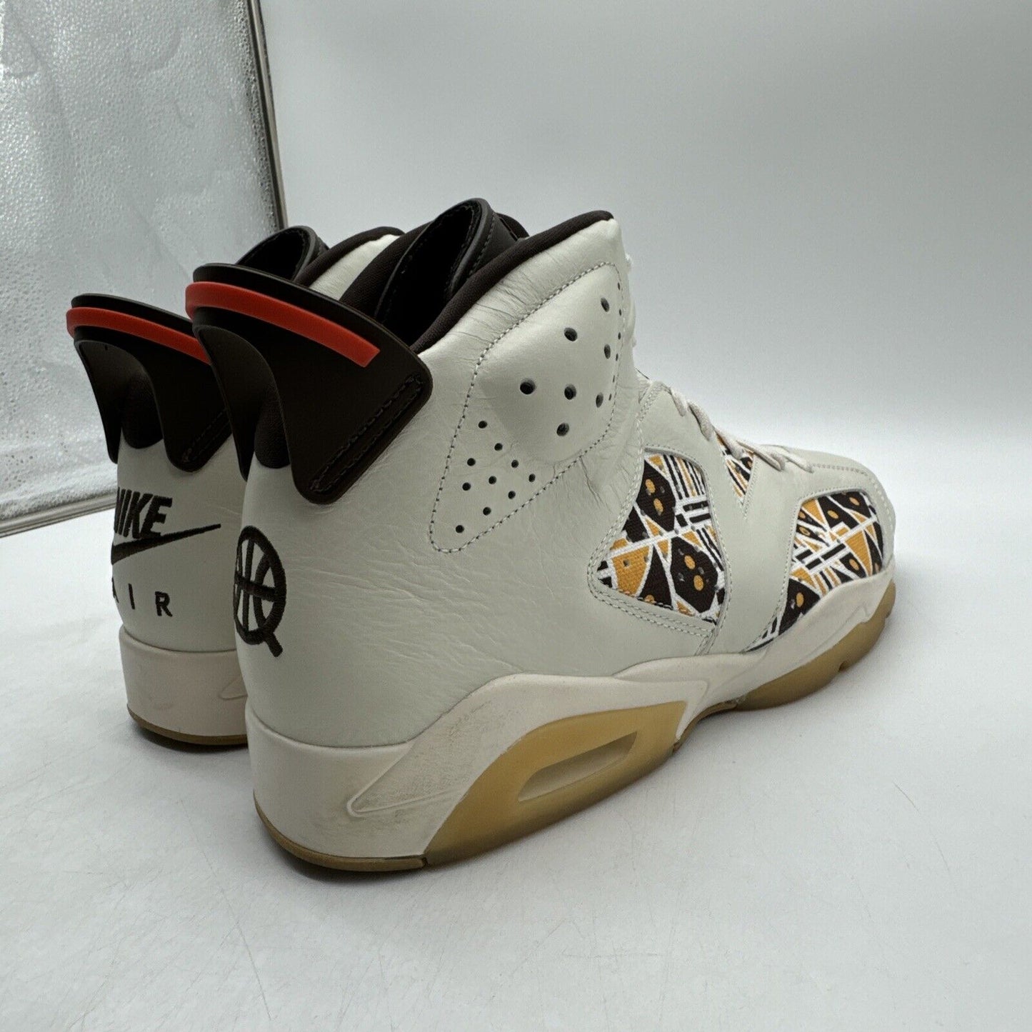 Size 13 - Air Jordan 6 Retro Quai 54 - Sail Gum Cream Leather Yellow Brown Accen