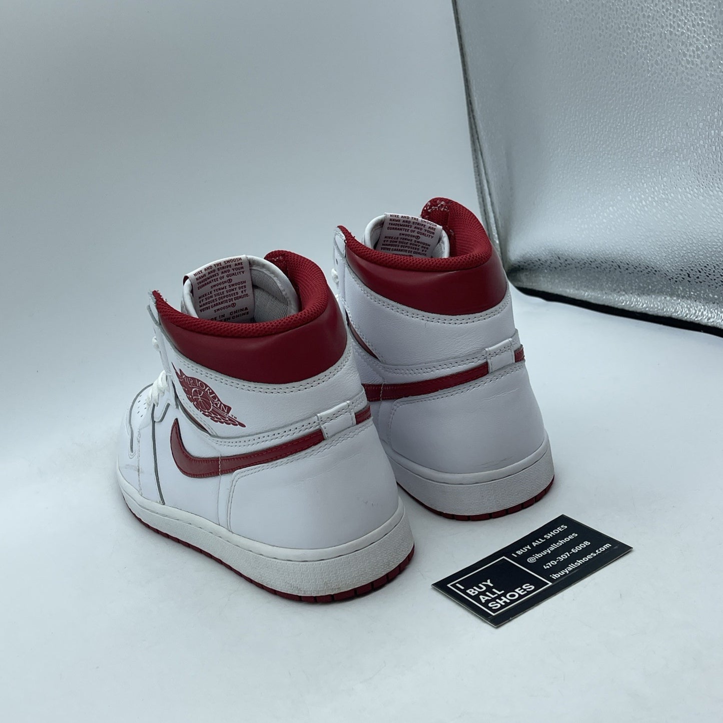 Size 9.5 - Air Jordan 1 Retro OG High Metallic Red White Leather (555088-103)