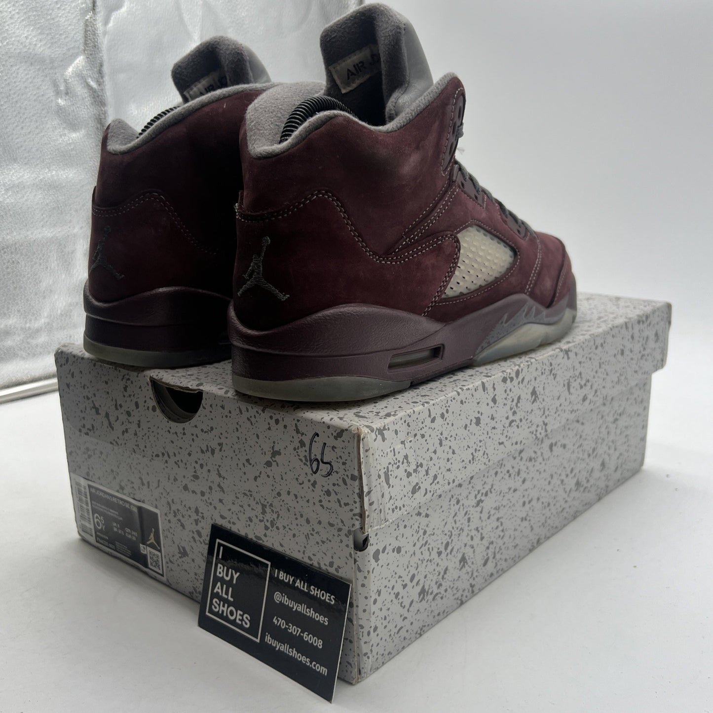 Size 6.5Y - Air Jordan 5 Retro SE 'Burgundy' Grey Suede Leather (FN4233-600)