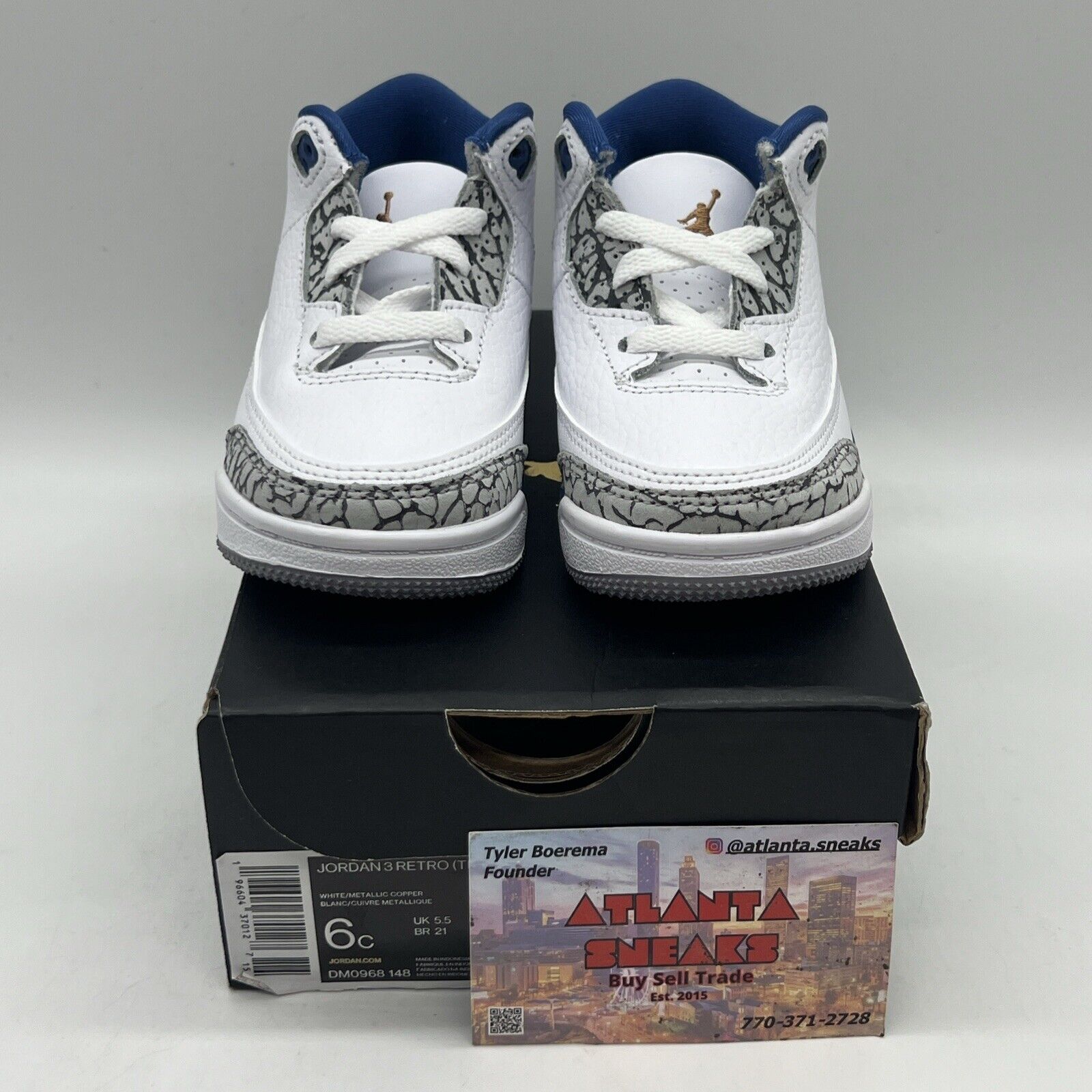 Jordan Retro 3 6C Toddler DM0968 148 Brand New Og All