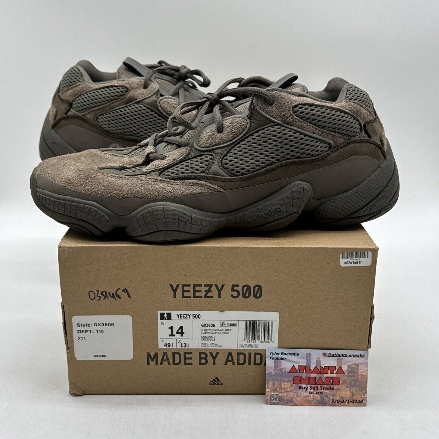 Size 14 - adidas Yeezy 500 Brown Clay Suede Mesh Boost Kanye Kardashian