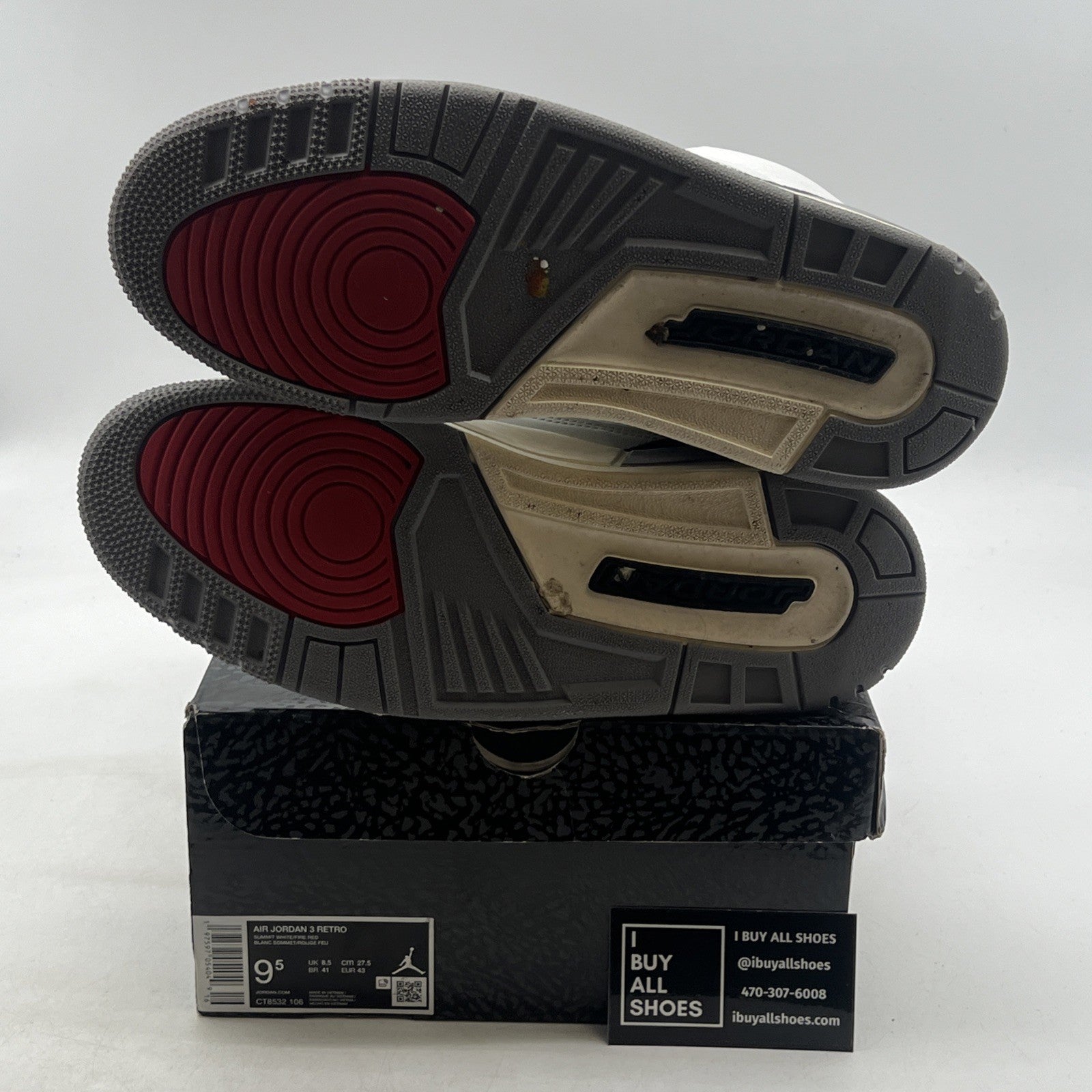Size 9.5 - Air Jordan 3 Retro Cement Grey (CT8532-106)