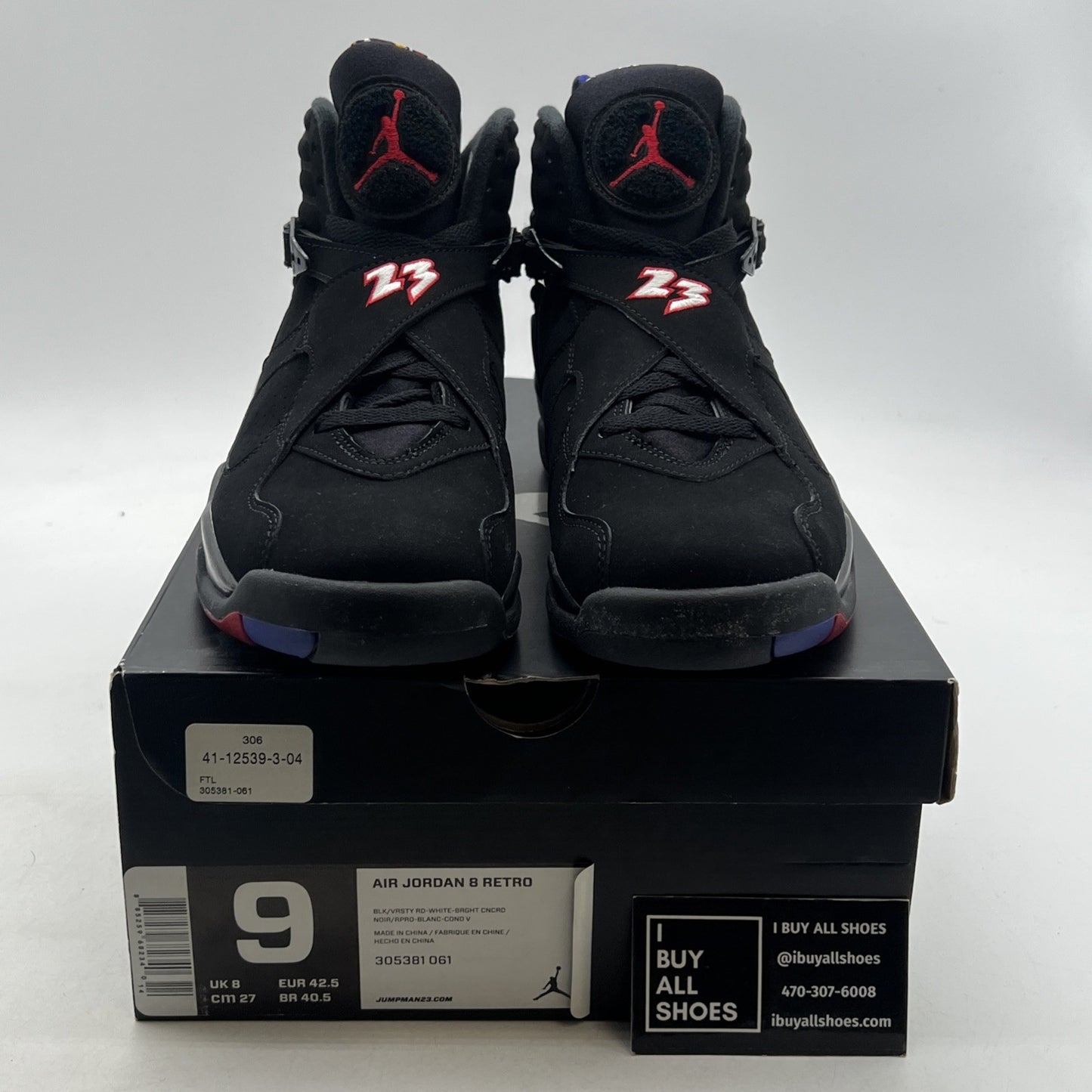 Size 9 - Air Jordan 8 Retro 2013 Playoff (305381-061)