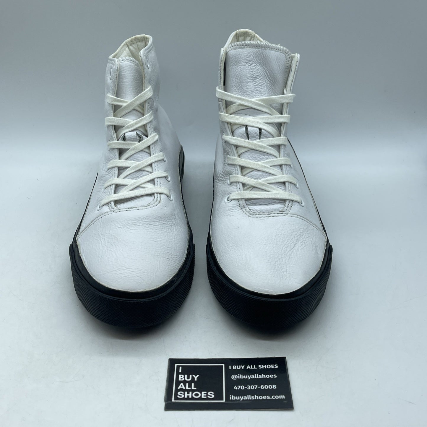 Size 13 - Converse All Star AS Quantum White Leather High Top (153647C)