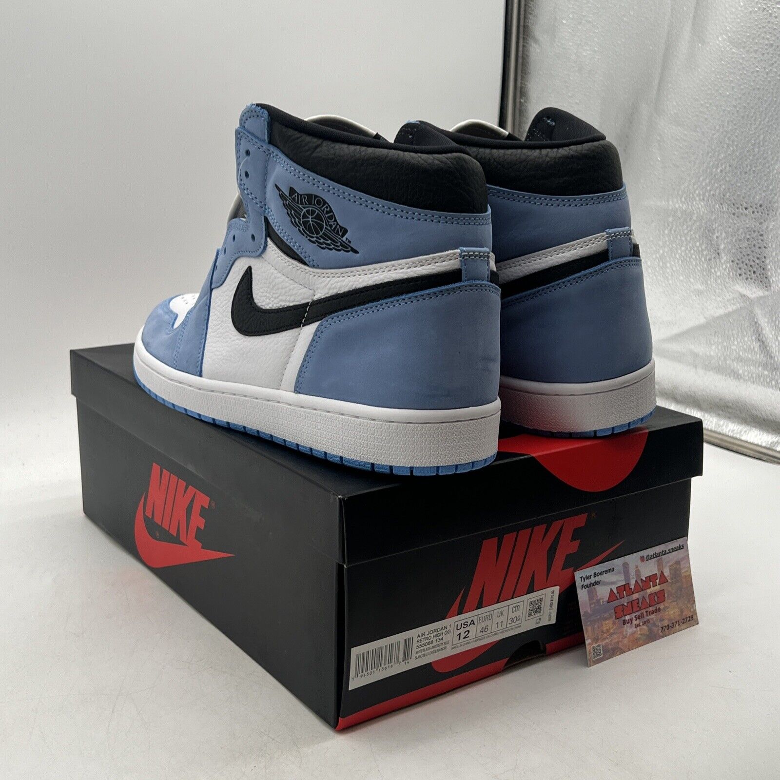 Size 12 - Jordan 1 Retro OG High University Blue Suede White (555088-134)