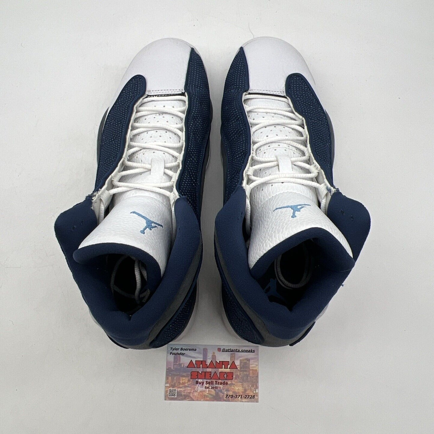 Size 11 - Jordan 13 Retro Mid Flint White Blue Grey Leather Suede (414571-404)