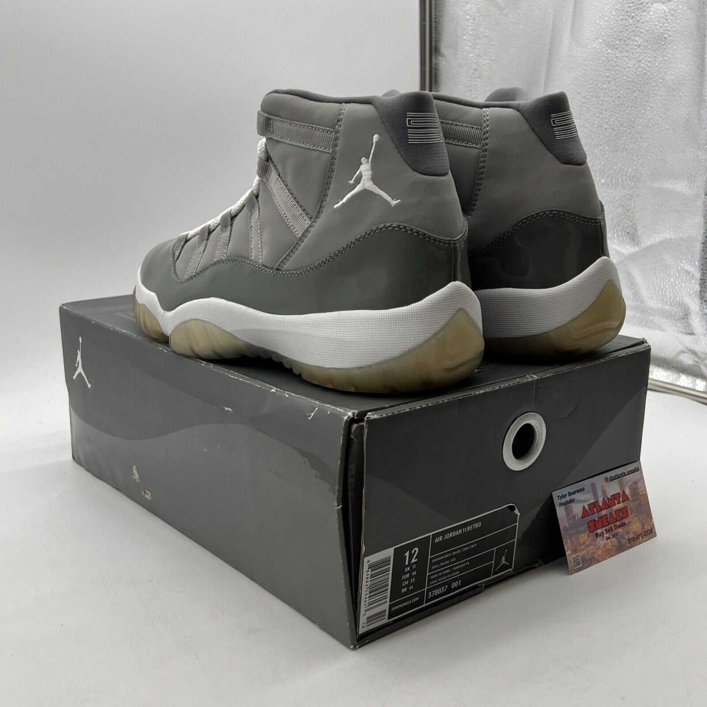 Size 12 - Air Jordan 11 Retro 2010 Cool Grey (378037-001)