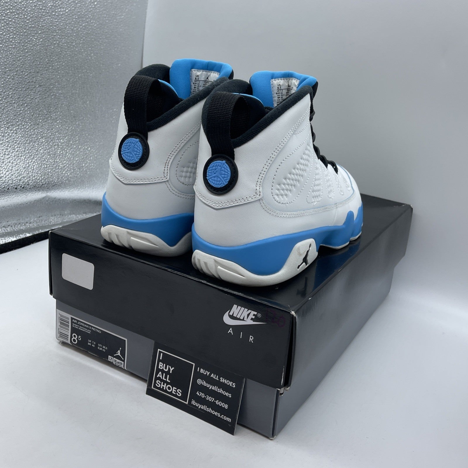 Size 8.5 - Air Jordan 9 Retro 2024 Powder Blue (FQ8992-101)