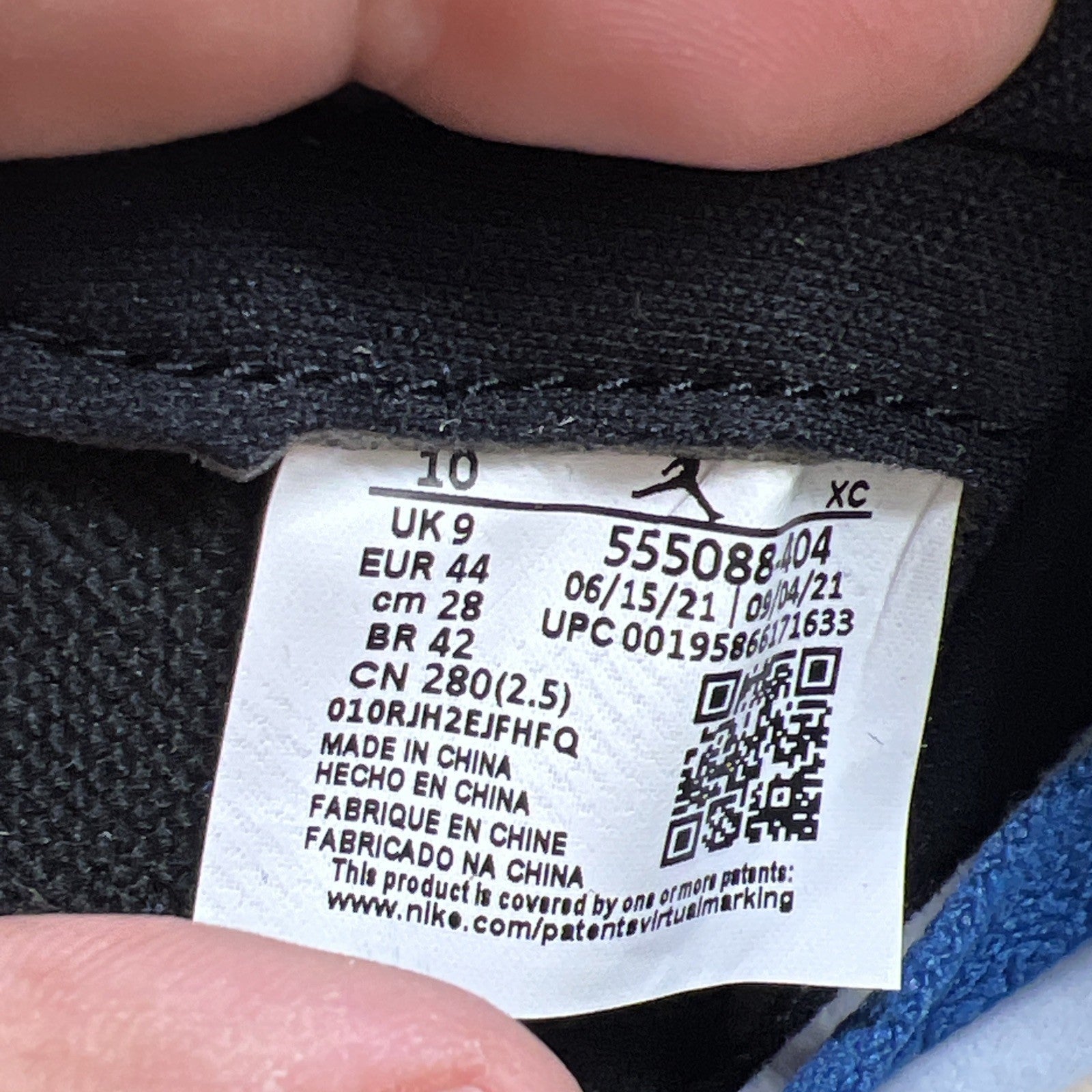 Size 10 - Air Jordan 1 Retro OG High Dark Marina Blue (555088-404)