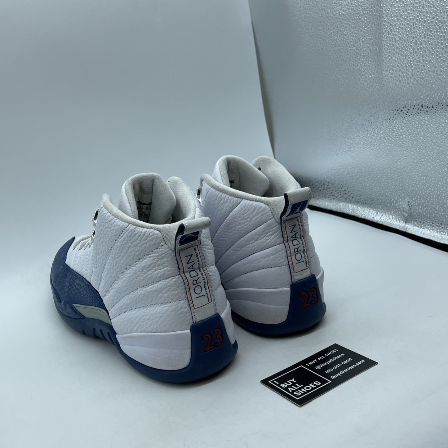 Size 11.5 - Jordan 12 Retro French Blue 2016 White Red Leather (130690-113)
