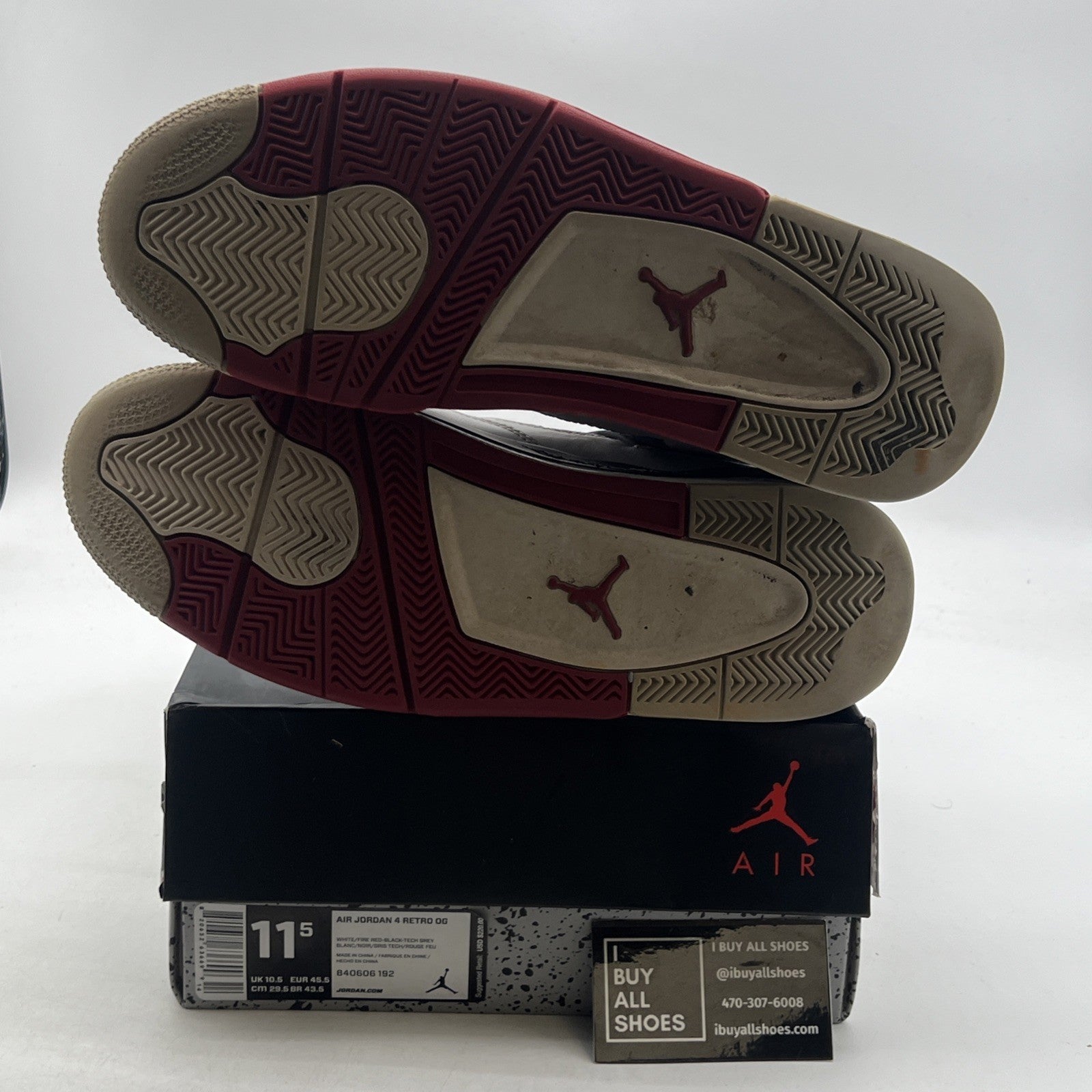 Size 12 - Air Jordan 4 Retro Fire Red 2012 (308497-110)