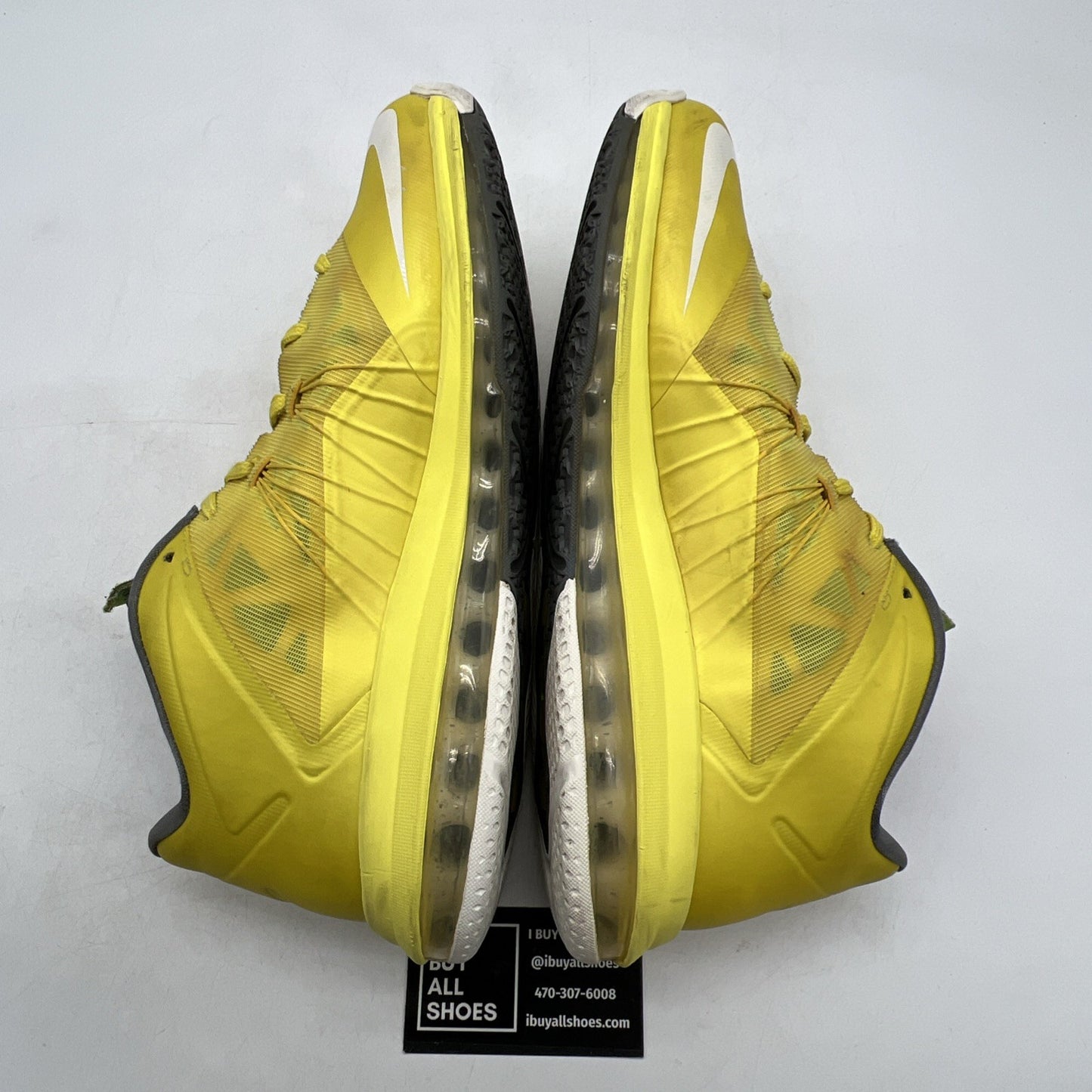 Size 11.5 - Nike Air Max LeBron 10 Low Sonic Yellow (579765-700)