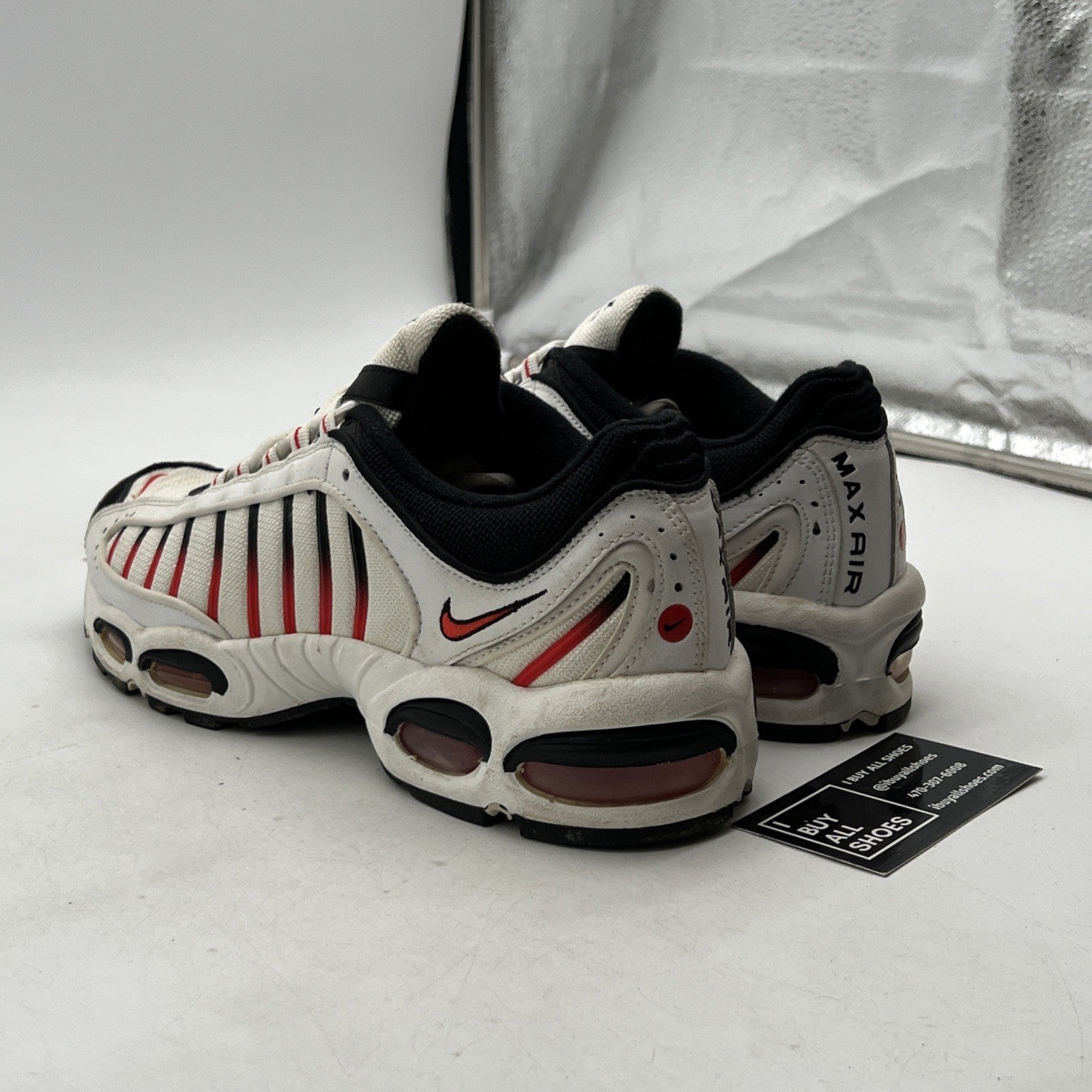Size 9.5 - Nike Air Max Tailwind 4 White Habanero Red (AQ2567-104)