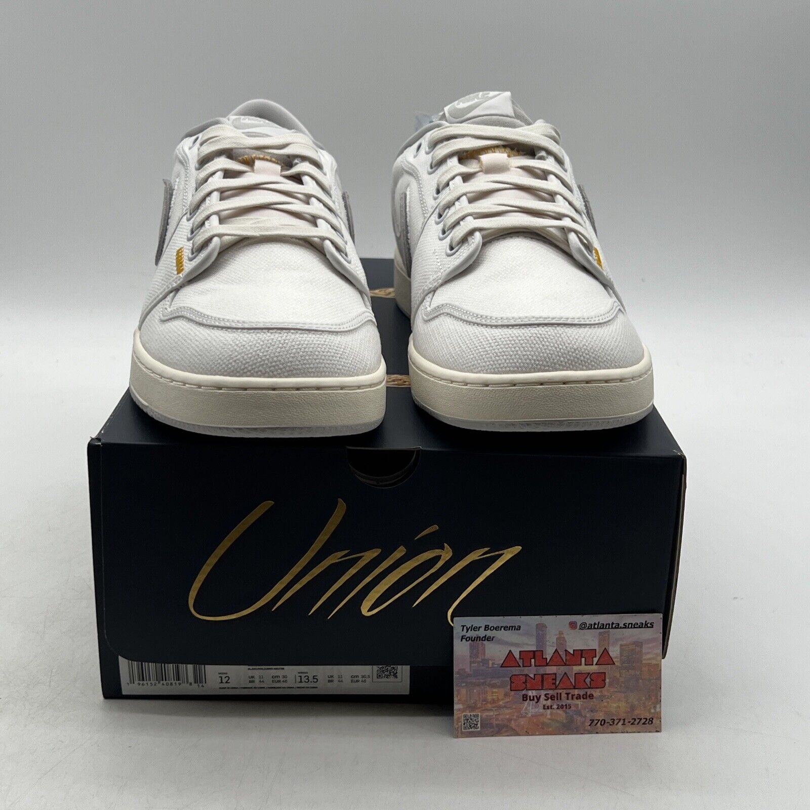 Size 12 - Jordan 1 KO x Union LA Low White Neutral Grey (DO8912-101)