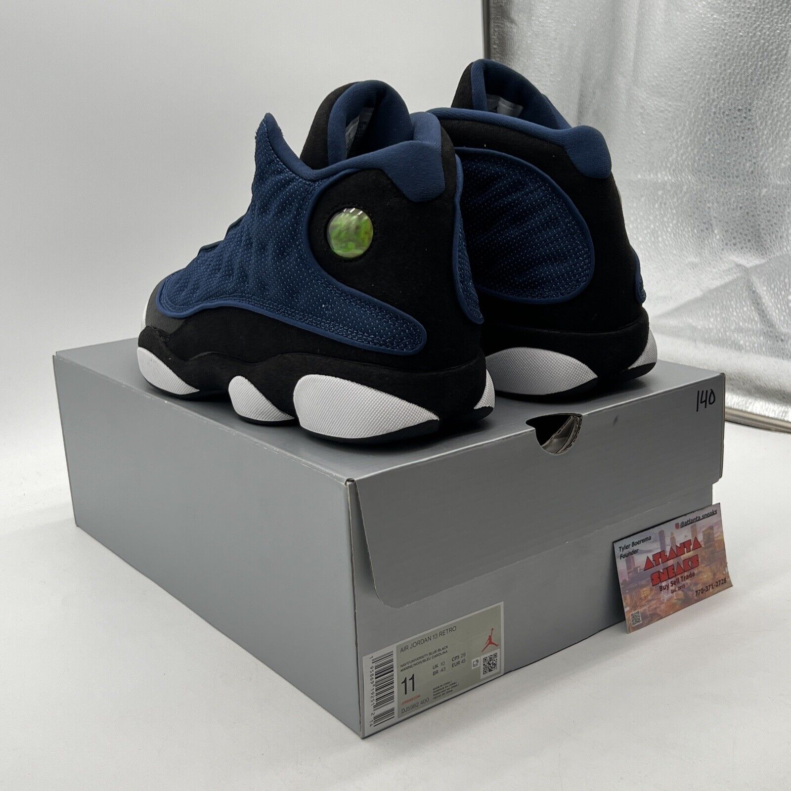 Size 11 - Jordan 13 Navy 2022 White Black Leather (DJ5982-400)