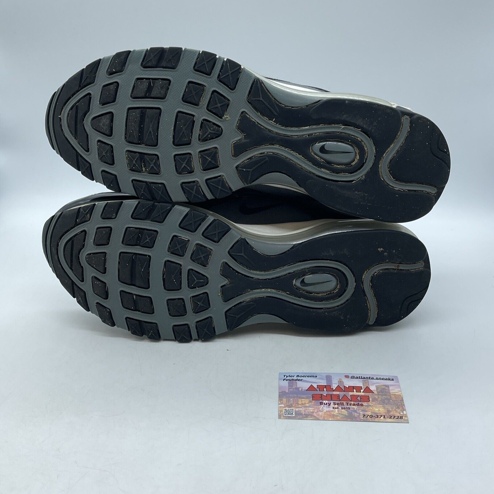 Size 12 - Nike Air Max 97 Patent Leather Grey Black White Suede (921826-010)