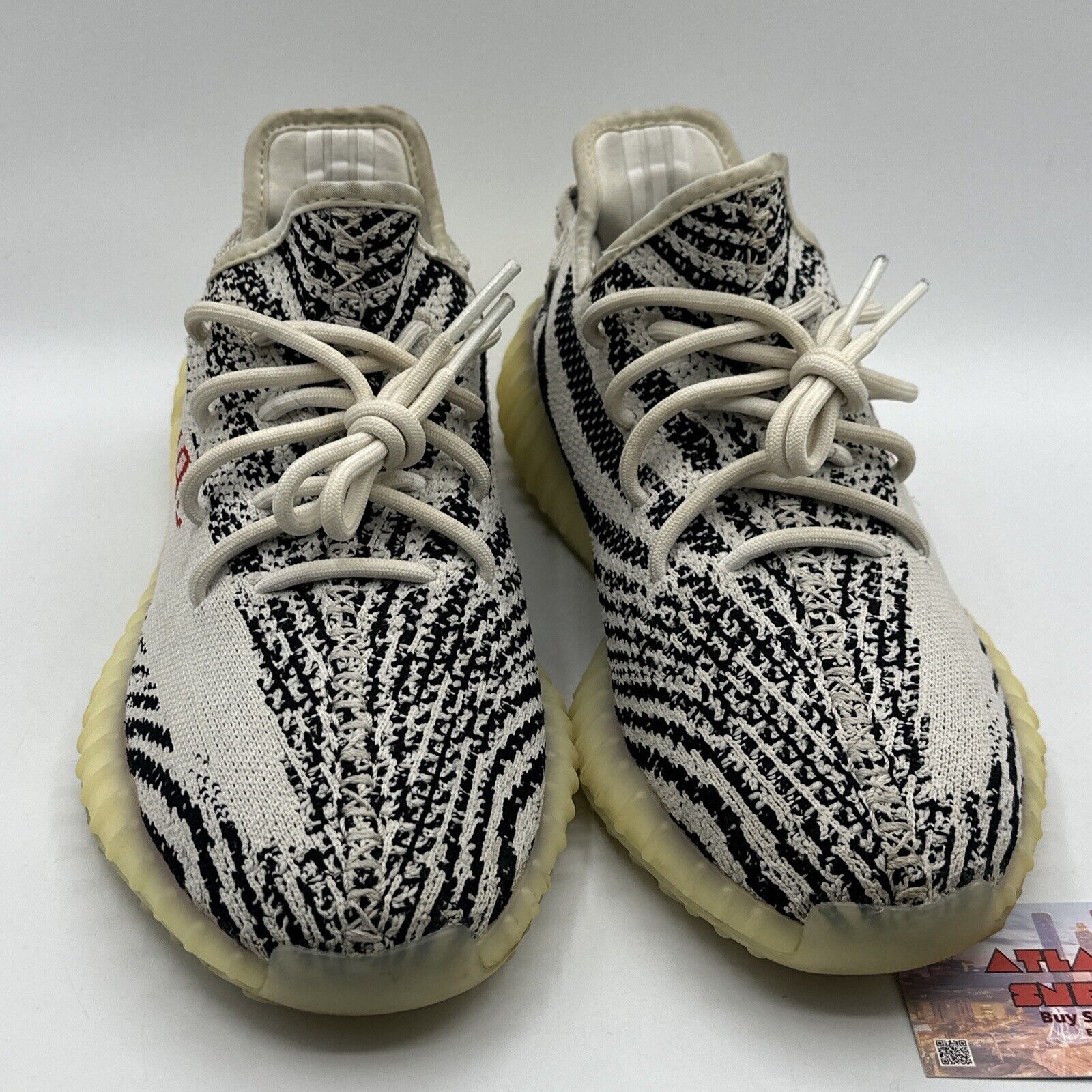 Size 9 - adidas Yeezy Boost 350 V2 Low Zebra White Black Red Comfy Steppas