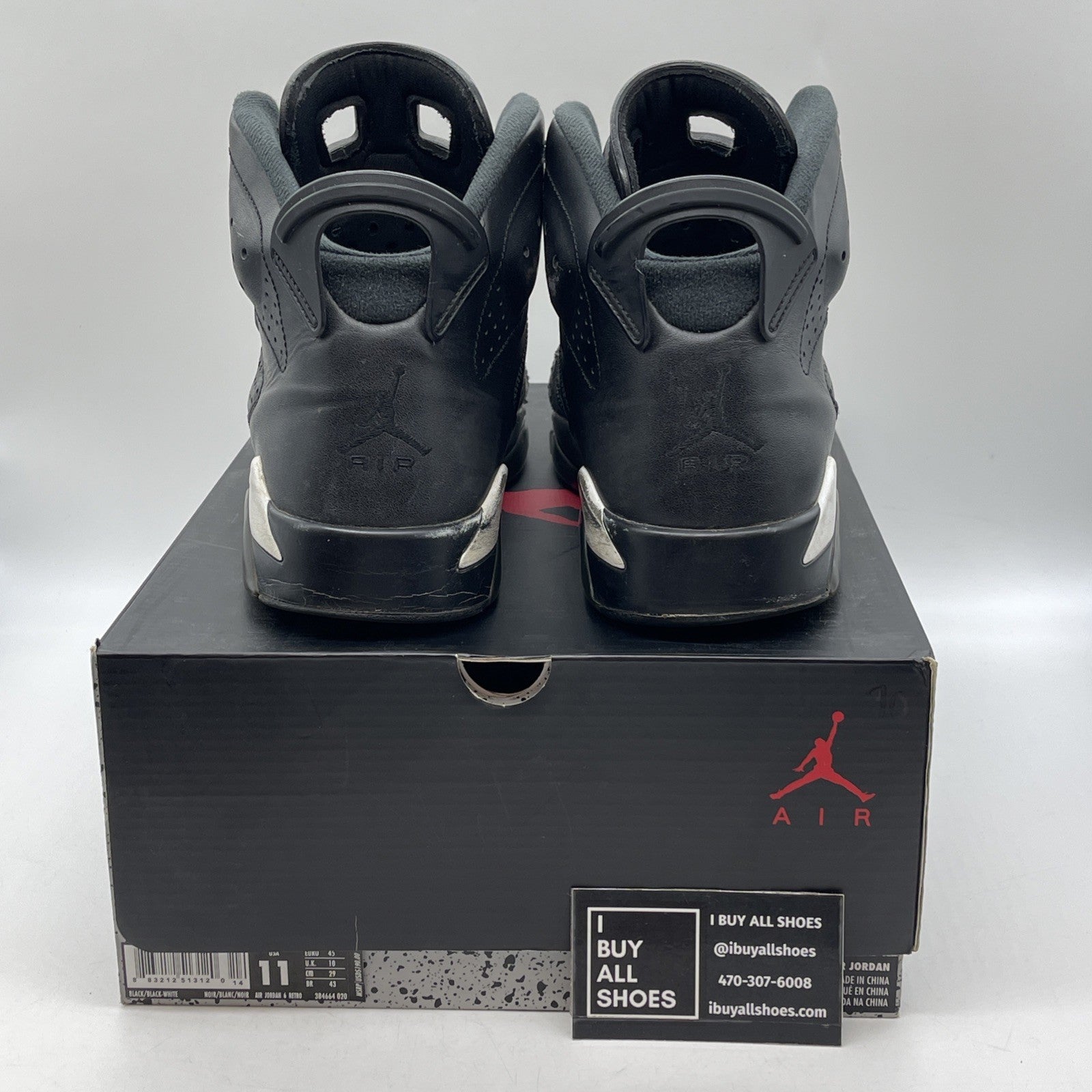Size 11 - Air Jordan 6 Retro Black Cat (384664-020)