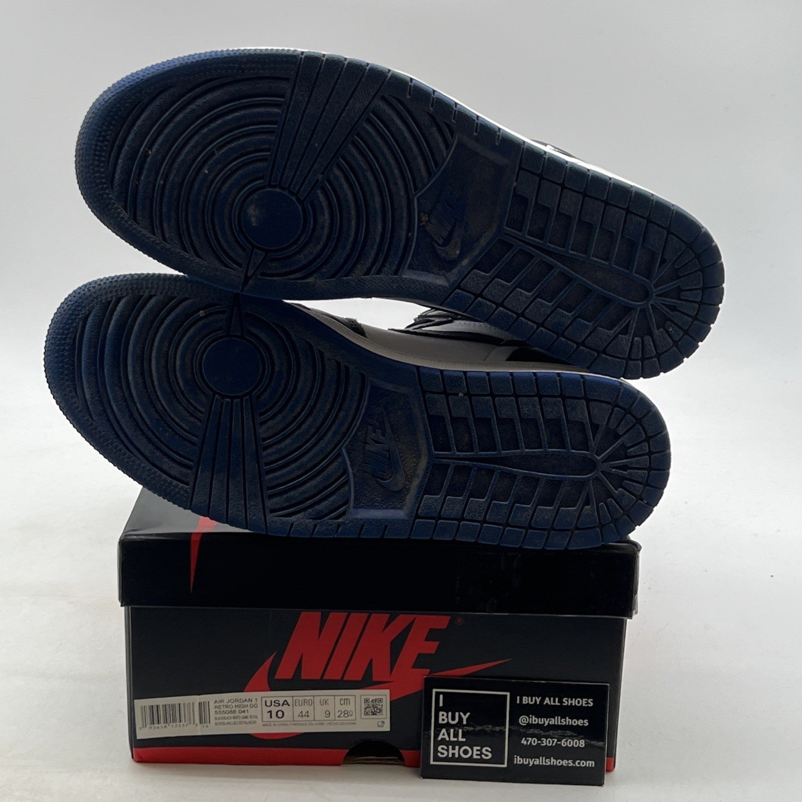 Size 10 - Air Jordan 1 Retro OG High Royal Toe (555088-041)