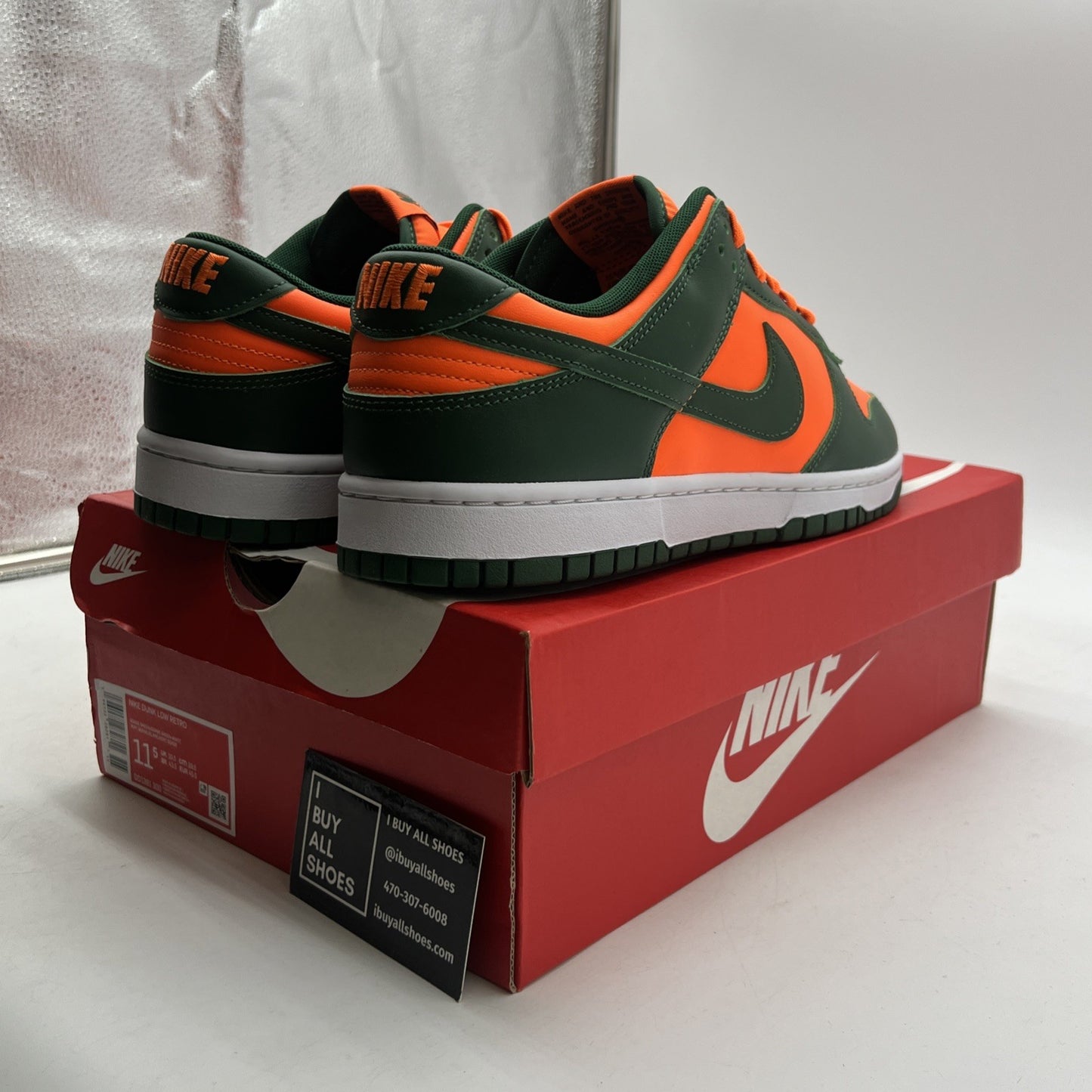 Size 11.5 - Nike Dunk Low Miami Hurricanes (DD1391-300)