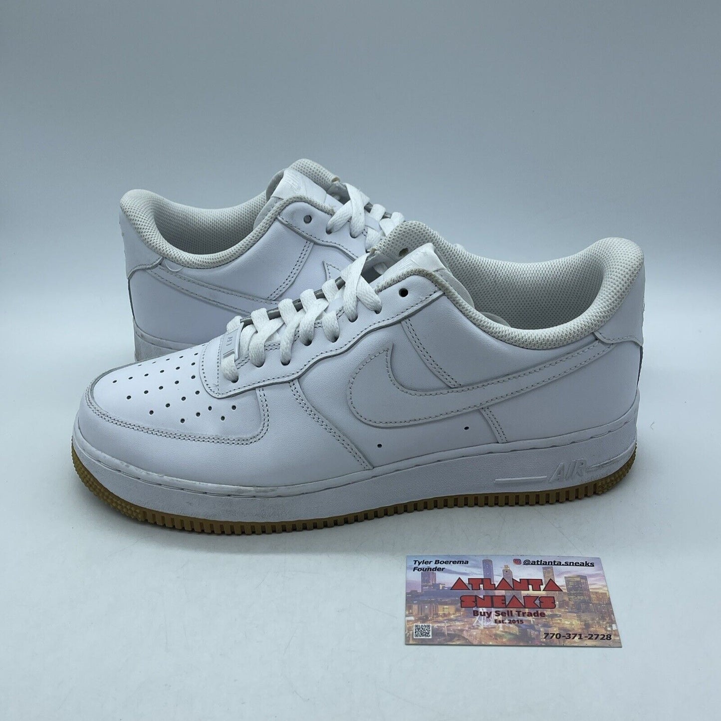 Size 9.5 - Nike Air Force 1 Low White Gum Brown Leather (DJ2739-100)