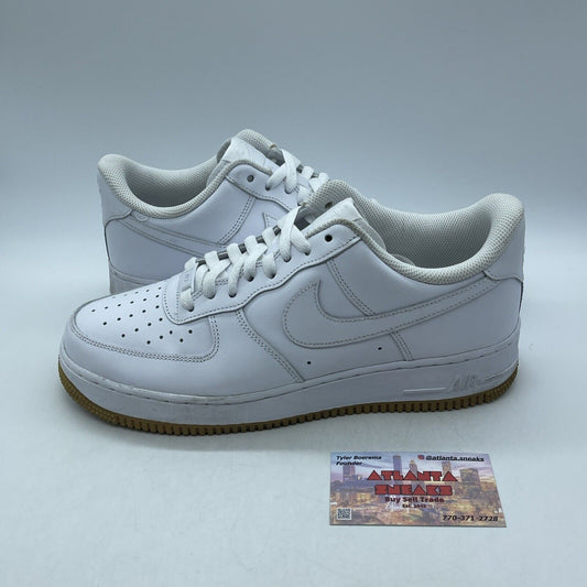 Size 9.5 - Nike Air Force 1 Low White Gum Brown Leather (DJ2739-100)