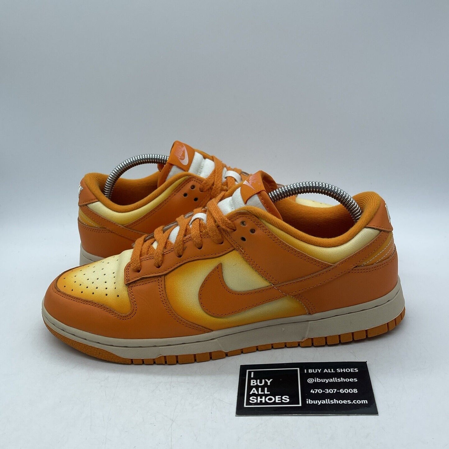 Size 10.5W - Nike Dunk Low Magma Orange White Leather Suede (DX2953-800)