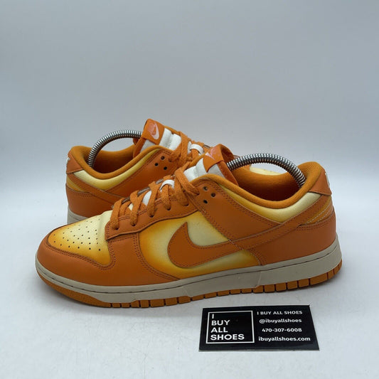 Size 10.5W - Nike Dunk Low Magma Orange White Leather Suede (DX2953-800)