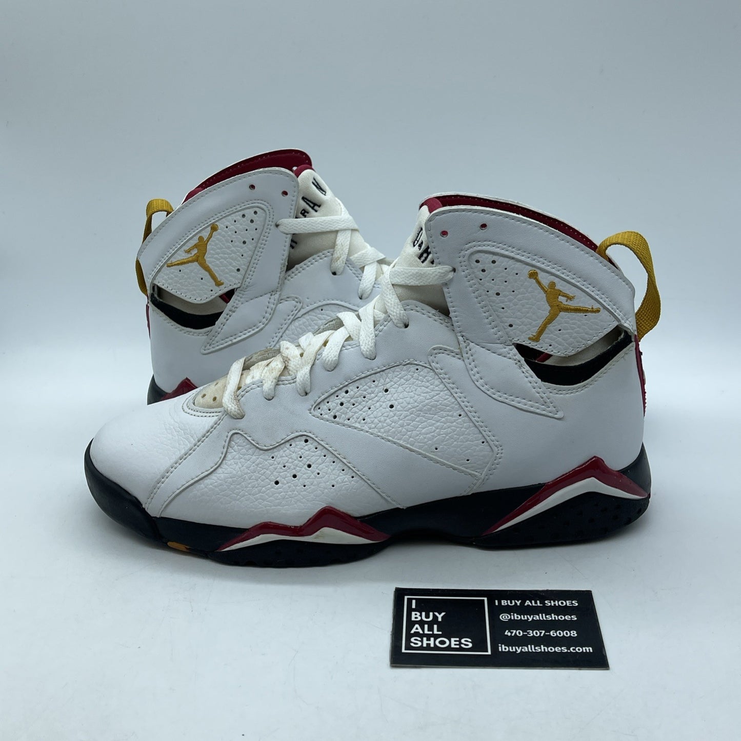 Size 9 - Air Jordan 7 Retro 2006 Cardinal White Black Leather (304775-101)