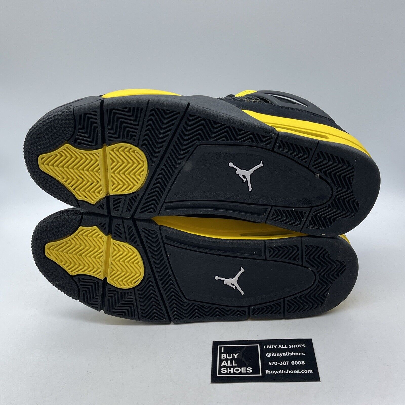 Size 10.5 - Jordan 4 Retro Mid Thunder Black Yellow White Suede (DH6927-017)