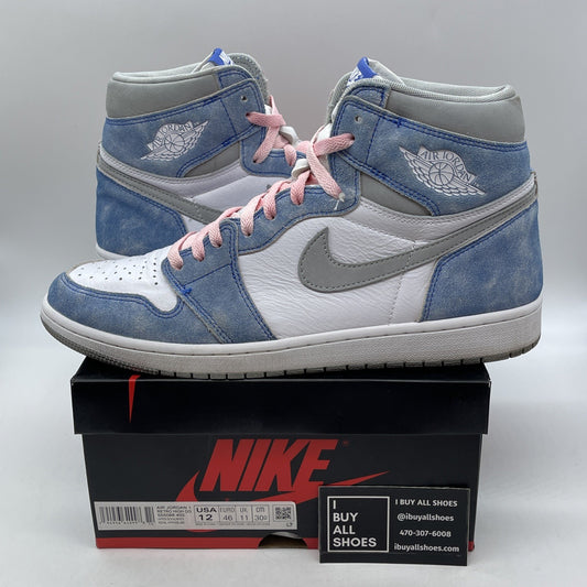 Size 12 - Jordan 1 Retro OG High Hyper Royal White Blue Suede (555088-402)