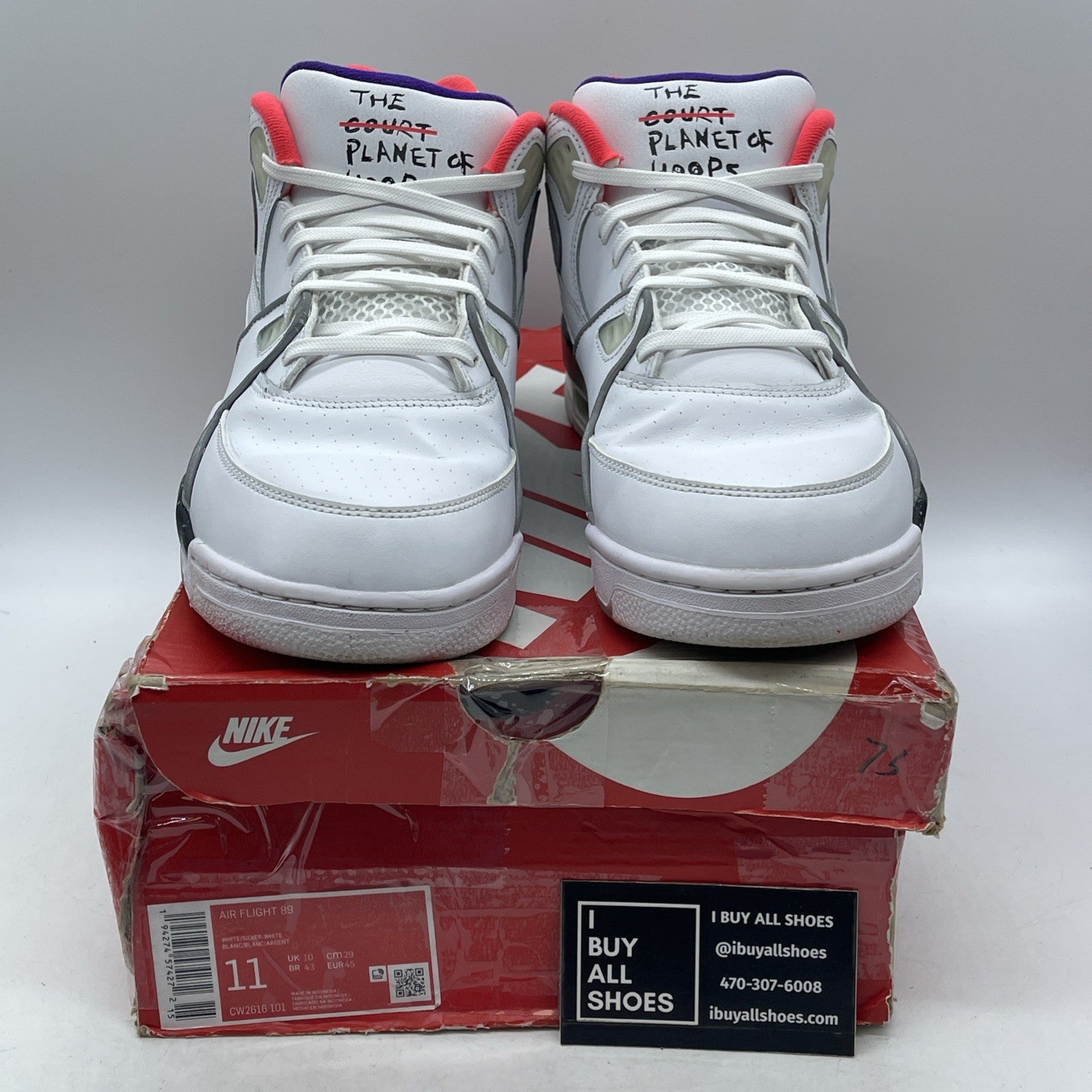 Size 11 - Nike Air Flight 89 Planet of Hoops (CW2616-101)