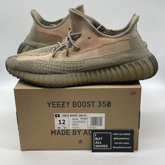 Size 12 - Yeezy Boost 350 V2 Sand Taupe Brown Orange Suede (FZ5240)