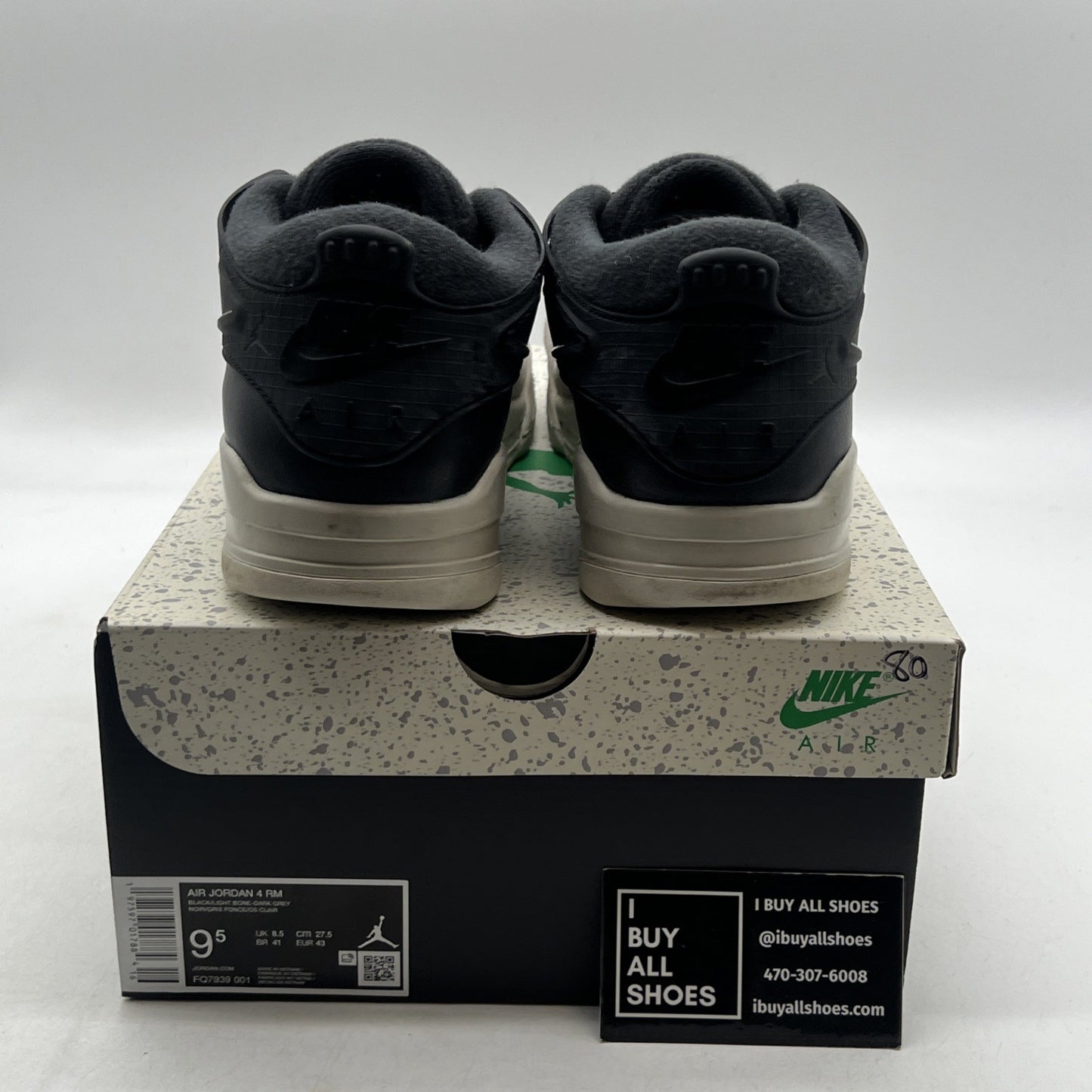 Size 9.5 - Air Jordan 4 RM Black Light Bone (FQ7939-001)