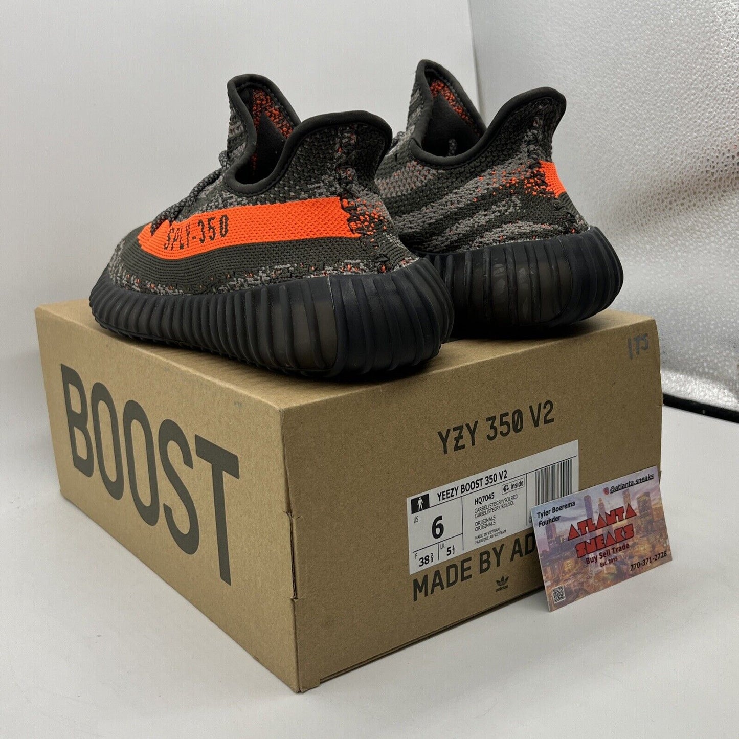 Size 6 - adidas Yeezy Boost 350 V2 Low Carbon Beluga Orange (HQ7045)