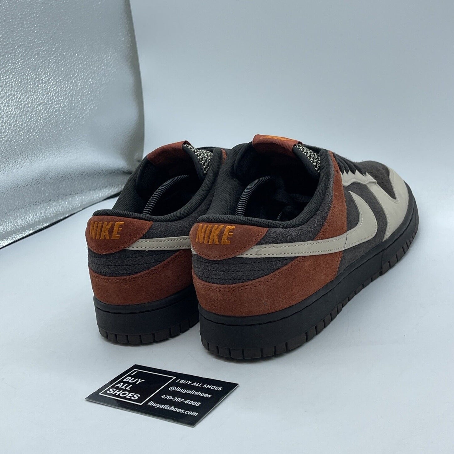 Size 12 - Nike Dunk Low Red Panda Black Brown Suede Leather (FV0395-200)