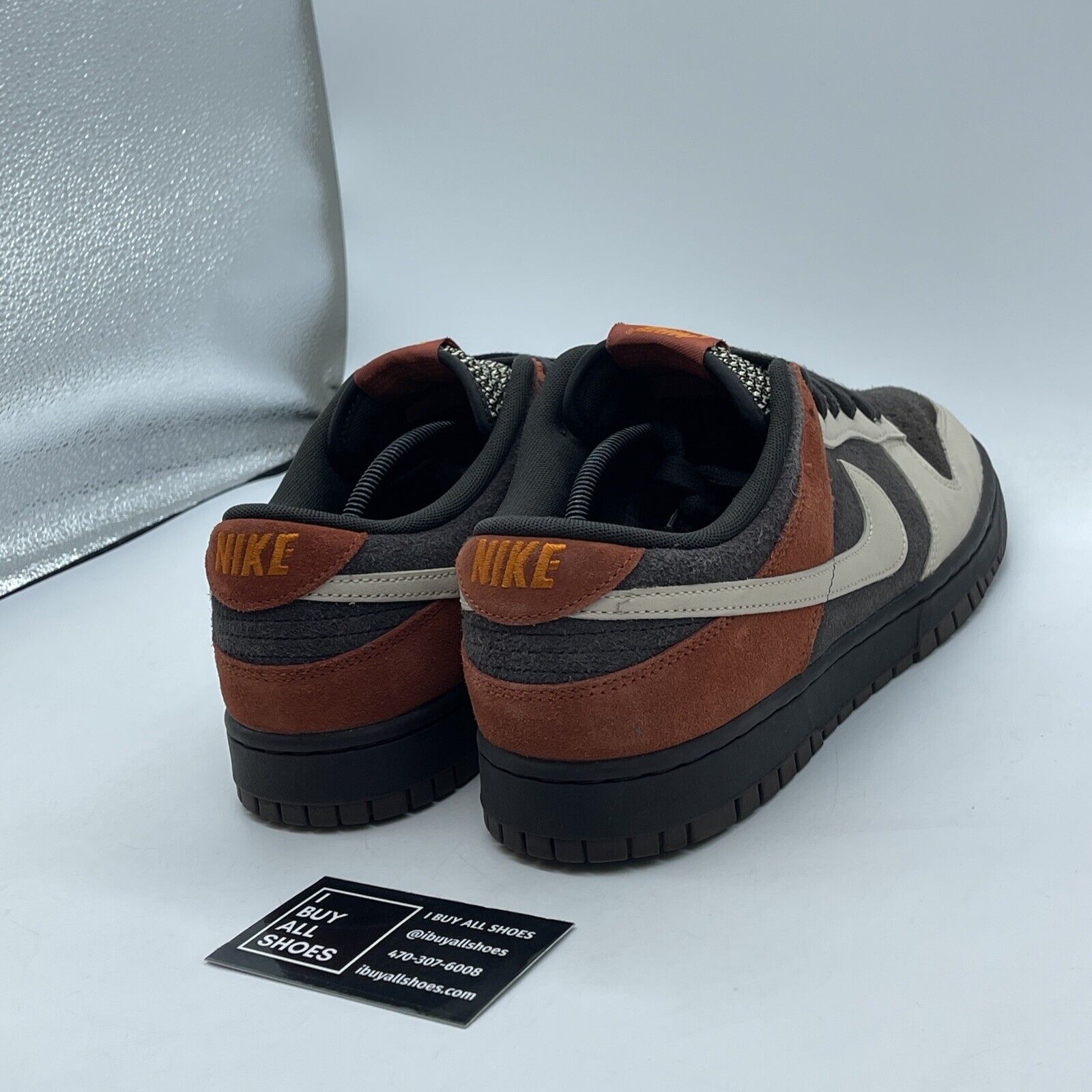 Size 12 - Nike Dunk Low Red Panda Black Brown Suede Leather (FV0395-200)