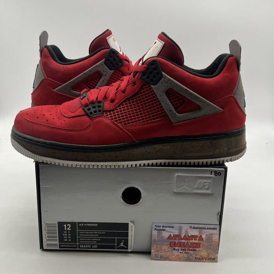 Size 12 - Air Jordan Fusion 4 Premier Varsity Red Cement (384393-601)