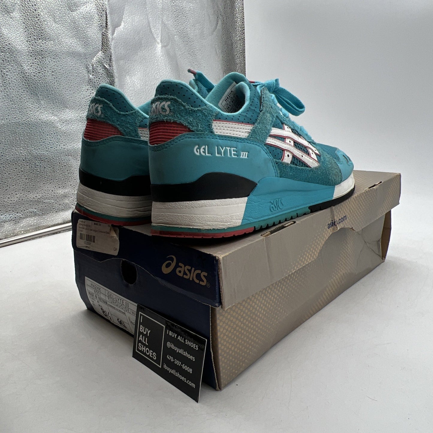 Size 8.5 - ASICS Bait x Gel Lyte 3 Teal Dragon (H42HK4001)