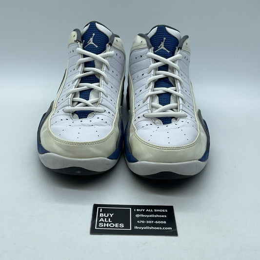 Size 11.5 - Nike Jordan Hallowed Ground White Gray Blue 2010  (384699-105)