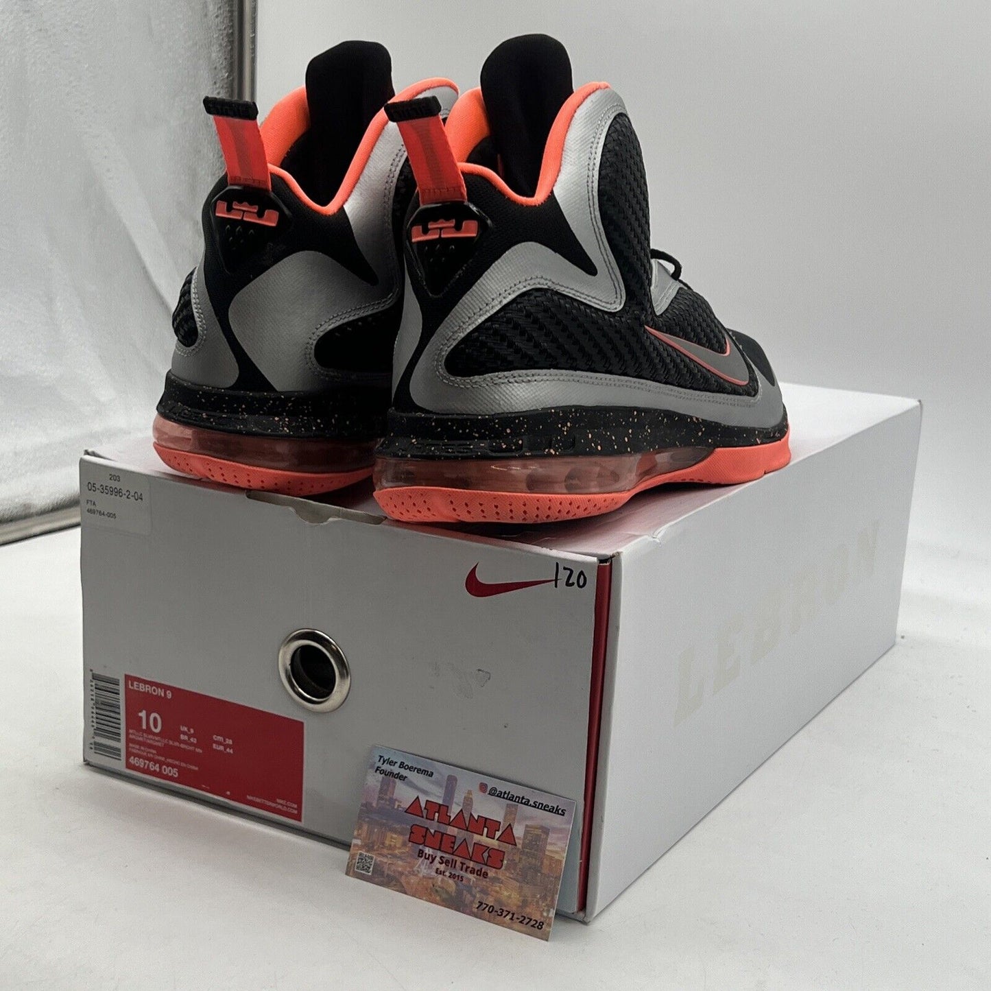 Size 10 - Nike LeBron 9 Bright Mango (469764-005)