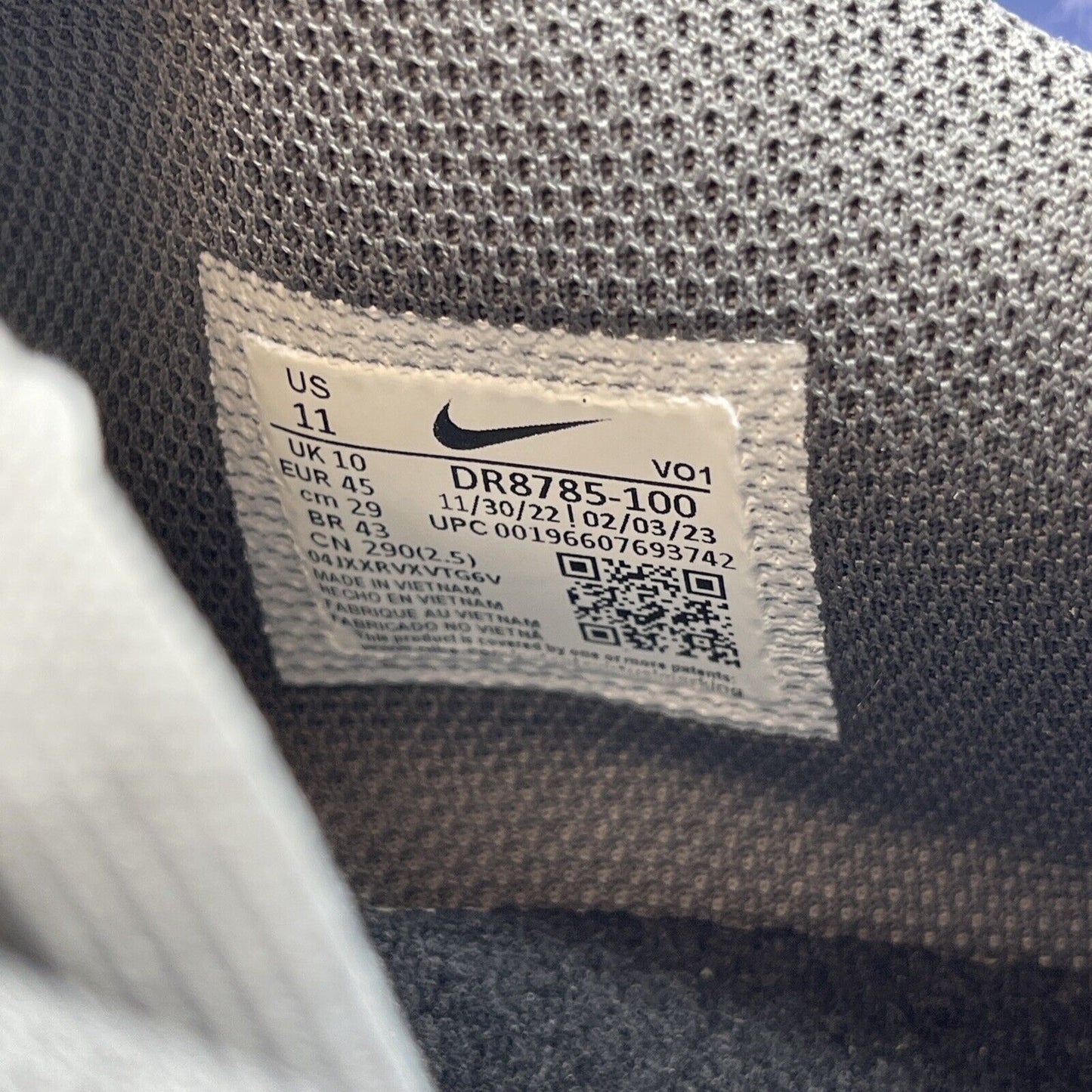 Size 11 - Nike Ja 1 Light Smoke Grey White Orange Black Leather (DR8785-100)