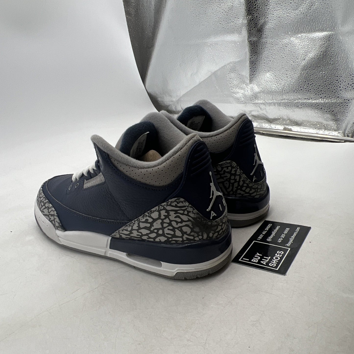 Size 6Y - Air Jordan 3 Retro "Georgetown" Midnight Navy/Cement (398614-401)