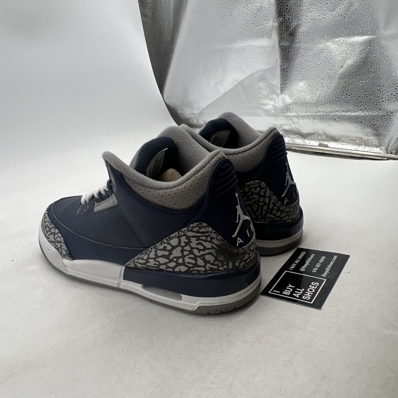 Size 6Y - Air Jordan 3 Retro "Georgetown" Midnight Navy/Cement (398614-401)